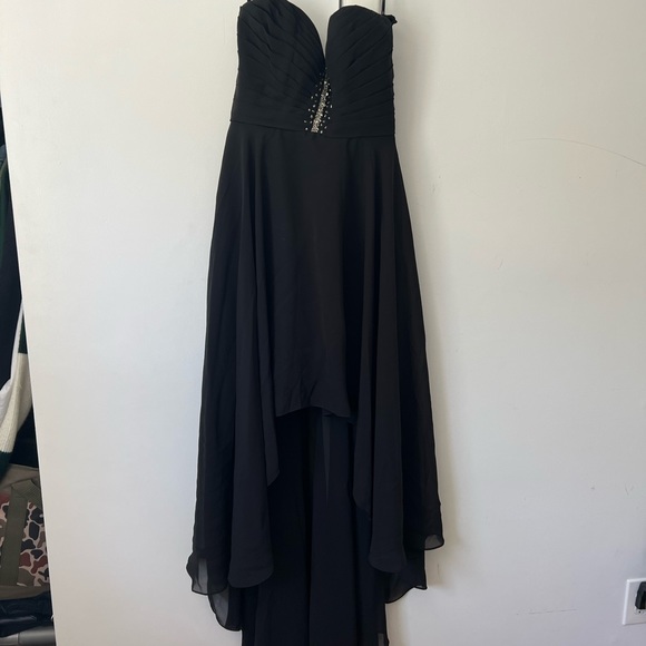 High low black bridesmaid dress - Picture 1 of 3